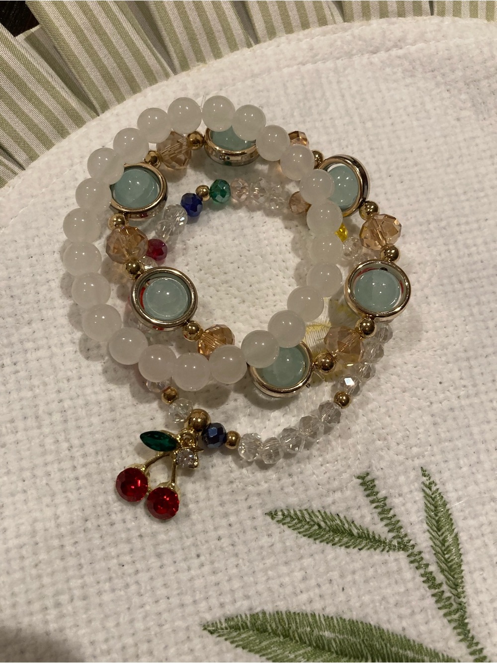 Soft Sage Crystal Bracelets